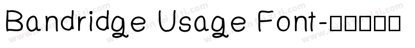 Bandridge Usage Font字体转换